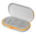 thumbnail image 1 of Boîte de Rangement pour Médicaments Compacte 4 Compartiments avec Coupe-Pilules ABS Détachable Voyage Pilules Blanc, 1 of 8