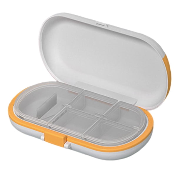 Caja de almacenamiento de tamaño con cortador de pastillas, dispensador desmontable, contenedor divisor para blanco