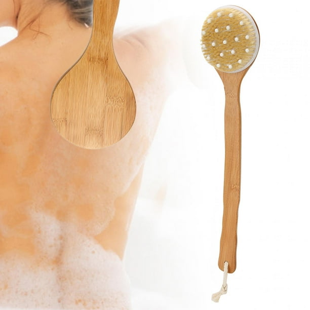 Cepillo para El cuerpo Ecomeon Depurador de espalda largo cepillo de baño cerdas naturales