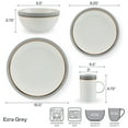thumbnail image 5 of Pfaltzgraff® Ezra Grey 16-Piece Dinnerware Set Round, 5 of 11