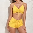 thumbnail image 3 of Aayomet High Waisted Bikini Bikini Sets For Women Two Piece Swimsuit High Waisted Cutout Bathing Suits Solid V Neck,Yellow M, 3 of 5