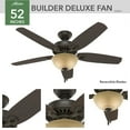 thumbnail image 2 of Hunter Fan Company 53091 Builder Deluxe Indoor Ceiling Fan with LED Light and Pull Chain Control, 52", New Bronze Finish, 2 of 9