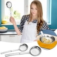 thumbnail image 1 of LSLJS Screen Fine Screen Filter Set Stainless Steel Metal Flat Cooking Skimmer Ladle Ladle with Handle Food Filter Kitchen Tools Kitchen Baking Oil Filter Flour Scree, Home Essentials, 1 of 6
