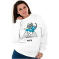 thumbnail image 4 of The Smurfs Aries Ram Zodiac Sign Sweatshirt for Men or Women Brisco Brands S, 4 of 6