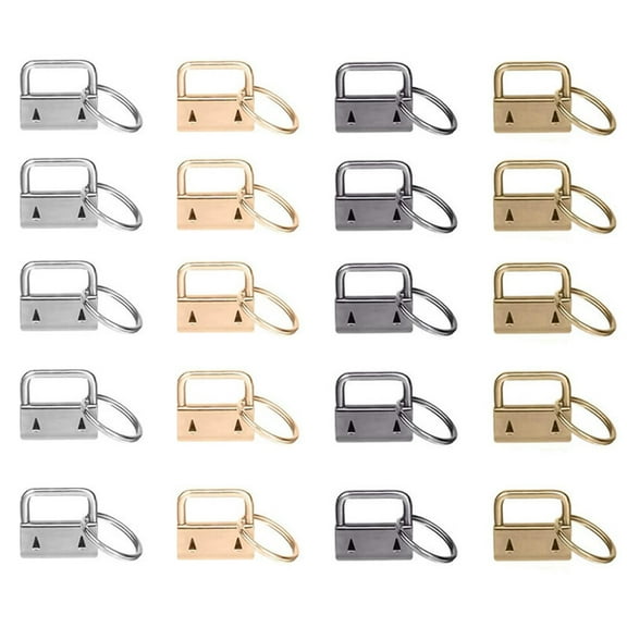 20Pcs Durable Key Fob Hardwares Useful 25mm Key Chain Fob for DIY Craft