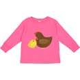 thumbnail image 3 of Inktastic Hen and Chick Farm Animals Boys or Girls Long Sleeve Toddler T-Shirt, 3 of 5