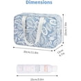 thumbnail image 5 of Travel Toiletry Bag Women Large Cosmetic Bag Travel Makeup Bag Organizer Medicine Bag for Toiletries Essentials Accessories, Blue Leaf, 5 of 8