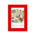 thumbnail image 1 of Singapore Theme Park Cable Car Picture Display Art Red Photo Frame, 1 of 4