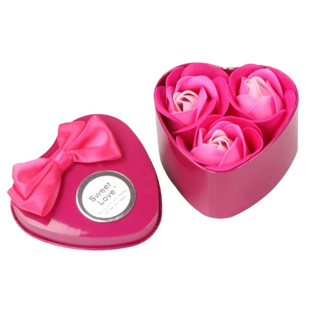 3Pcs Heart Scented Bath Body Petal Rose Flower Soap Wedding Decoration Gift HOT
