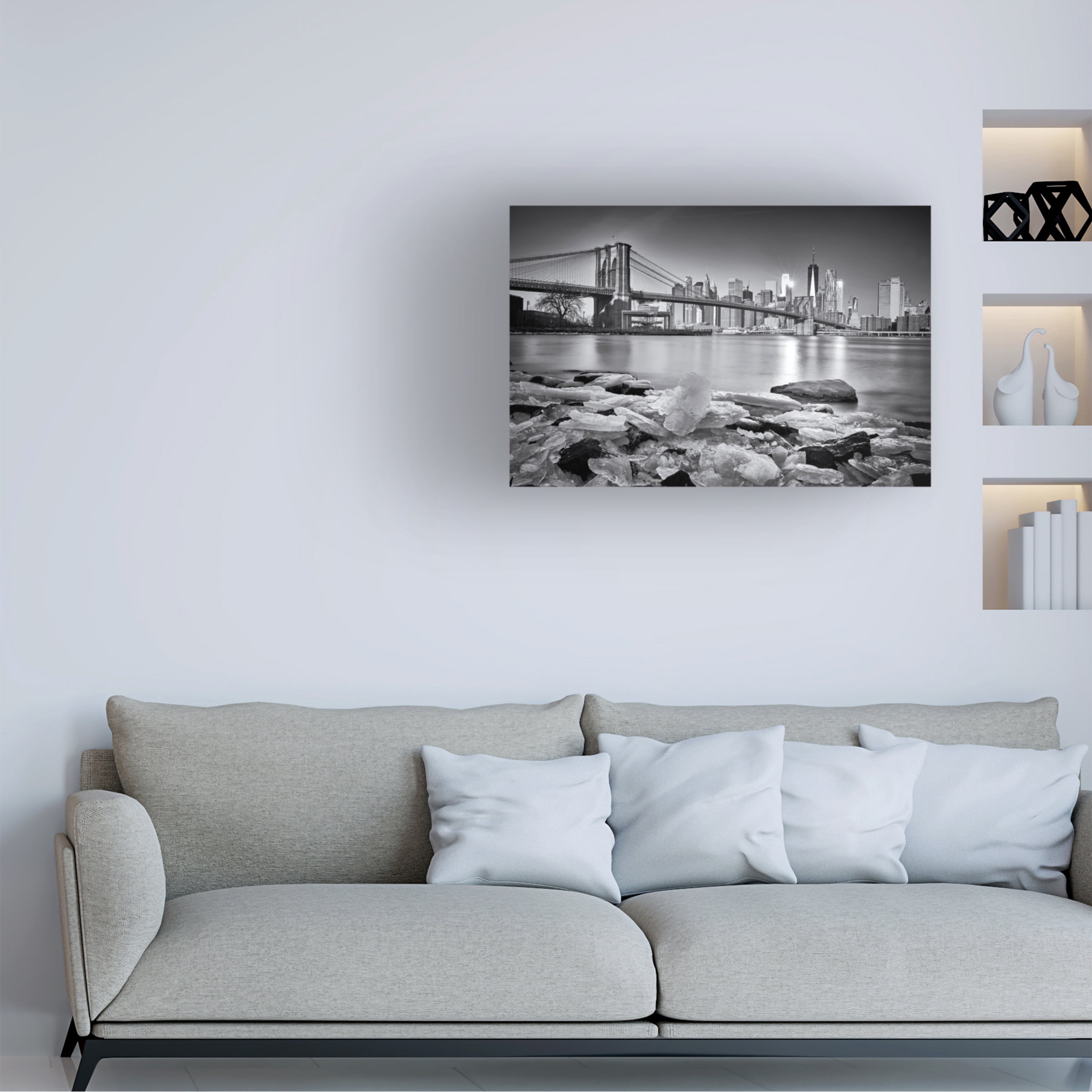 Martin Froyda 'New York Brooklyn Bridge' Canvas Art