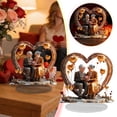 thumbnail image 1 of ERK 1Pcs Valentine Heart Rose Rabbit Acrylic Desk 2D Ornament Home Cute Valentine Theme Design, 1 of 5