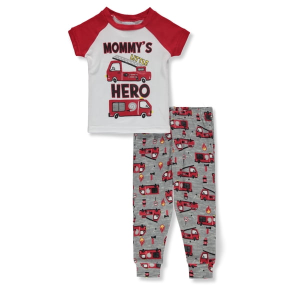 Mon Petit Baby Boys' Fire Hero Pajamas Set Color: red/multi Size: 12 months