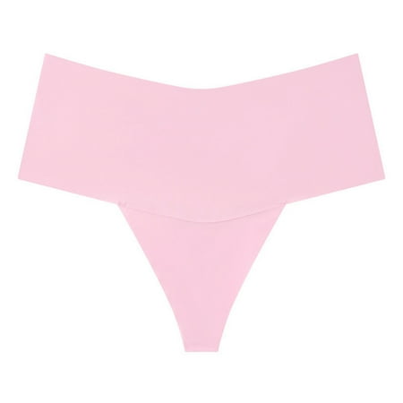 Limited Time Savings  Women s Seamless Thong Underwear  Breathable High Waist  Soft Material  Comfortable Fit  Everyday Wear  Supportive  Seamless Design  Plus Size Womens | Pink M  Sopatenor