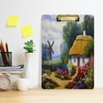 thumbnail image 5 of FMSHPON Rural Landscape Old Village Clipboard Hardboard Wood Nursing Clip Board and Pull for Standard A4 Letter 13x9 inches, 5 of 7