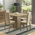 thumbnail image 2 of Comedor Mesa Tapa Madera con 4 Sillas Madesa Alana Marrón/Crema/Beige, 2 of 8