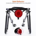 thumbnail image 3 of Bicycle Cargo Rack, TeqHome Rear Bike Rack Quick Release Adjustable Aluminum Bicycle Carrier with Elastic Cord Red Reflector 55 LBS Capacity Easy to Install Black, 3 of 9