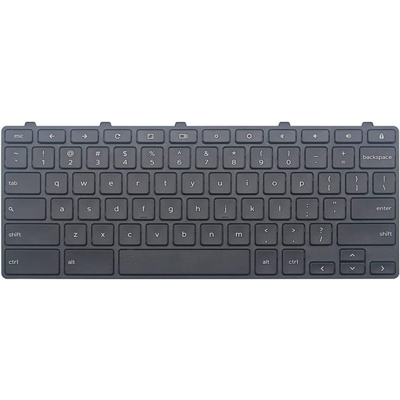 New US Black English Laptop Keyboard (with Black Frame) Replacement for Dell Chromebook Inspiron 11 3181 11-3181 P26T P26T002