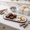 thumbnail image 5 of Christmas Wooden Serving Tray, Holiday Dessert Platter with Deer Tree Snowflake Prints, Farmhouse Tabletop Decor for Cookies Candy Display, 7.28-11.41in, 5 of 6