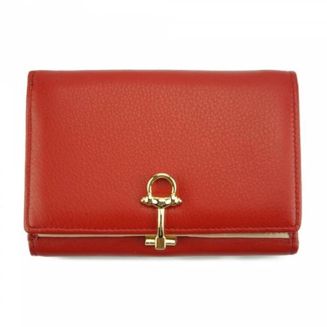 Italian Artisan 529-CO577-lightred Isotta Portefeuille en Cuir pour Femmes, Rouge Clair