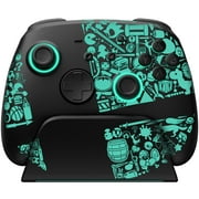 FUNLAB Hall Effect Controller with Charging Dock Compatible with Switch/OLED , Bluetooth Controller for RGB/Turbo/Wakeup/Hall - Black