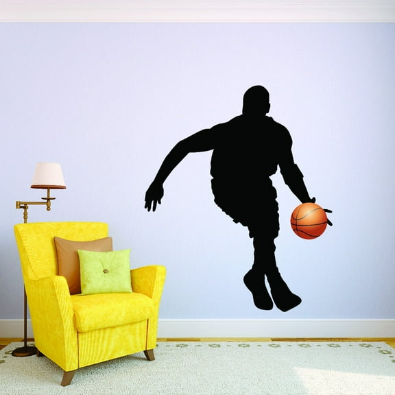 Custom Wall Decal Sticker : Basketball Player Sports Home Decor 14x28"