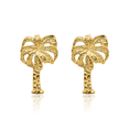 thumbnail image 5 of 14K Solid Yellow Gold Palm Tree Studs Summer Beach Earrings, 5 of 10