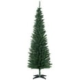 thumbnail image 2 of 6ft Christmas Tree Xmas Pine Tree Decoration Artificial Slim Christmas Tree with Sturdy Plastic Base, Green, 2 of 9