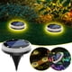 thumbnail image 5 of Xihbxyly Luces Solares de Suelo, Lámpara Led de Disco Impermeable, Luz de Jardín Que Cambia de Color, Decoración para Patios y Caminos, Fácil Instalación, Energía Solar, Paquete de 6, 5 of 7