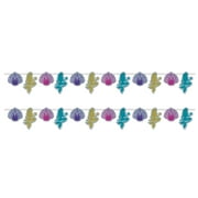 Beistle 2 Piece Mermaid & Seashell Streamers, 9.25" x 9', Multicolor