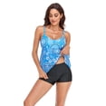 thumbnail image 2 of Melyum Women Tankini Two Piece Ruffled Swimsuits Tummy Control Layered Swimwear with Boyshorts Backless Bathing Suits, 2 of 6
