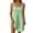 Green#01, variant on Dresses for Women Summer Sleeveless Crewneck Double Spaghetti Strap Mini Sundress Womens Casual Solid Round Neck Loose Lightweight Lounge Vacation Tank Dress
