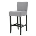 thumbnail image 2 of Noble House Lindsey Modern Contemporary 29.5" Fabric Bar Stools, Set of 2, Light Grey, 2 of 11
