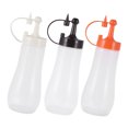 thumbnail image 3 of WHAMVOX 3Pcs Salad Dressing Squeeze Bottle Cylindrical Plastic for Home Use, 3 of 8
