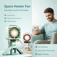 thumbnail image 4 of Searchlight Desktop Fan 5000mAh Rechargeable, 11 Lighting Modes USB Portable Desk Fan with Stepless Speed Control & Adjustable Angle, Quiet Personal Cooling Fan for Office Home Study, 4 of 7