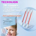 thumbnail image 5 of Plaque disclosing agent, non-tablet plaque disclosing cotton swabs, suitable for children and adults, reveals plaque, helps teach brushing habits, dental care set, 20 per pack, 5 of 5