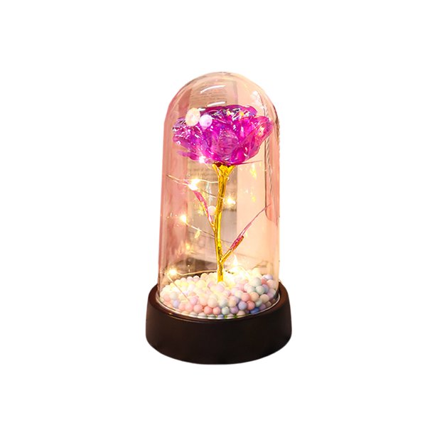 Regalos para las Mujeres Regalo de la Rosa Eterna para el Cumpleaños de las Mujeres Regalo para la Madre Rosa Encendida en Cúpula de Vidrio Regalo de la Rosa Eterna para el Día de la Madre Regalo de L