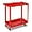 Red, variant on TUFFIOM 2-Shelf Rolling Tool Cart, 220 lbs Capacity, 28.5" x 14.2" x 29.1"