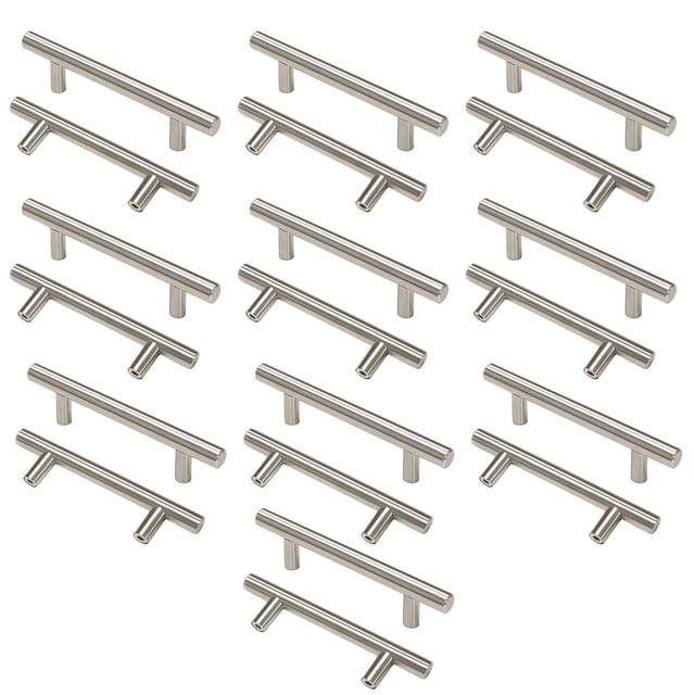 20Pcs T Shape Glass Door Handle Rust Proof Decorative Robust Practical Push Pull Cabinet Door Handle