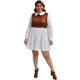 thumbnail image 5 of Vestido de popelina con vinipiel Roman Fashion modelo 3732 Cafe Tall Extra Curvy 42, 5 of 6