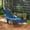 Blue, variant on Outsunny Folding Beach Lounge Chair with Face Hole and Arm Slots, 5-level Adjustable Sun Lounger Tanning Chair with Pillow, Gray