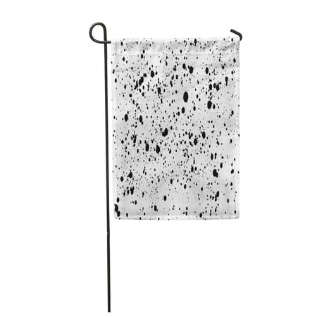 SIDONKU Ink Blots Urban Dust Overlay Distress Grain Black Paint Garden Flag Decorative Flag House Banner 12x18 inch