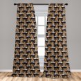 thumbnail image 4 of Ambesonne Black Bear Curtains, Animals Playing Violin, Pair of 28"x95", Sand Brown Dark Grey, 4 of 4