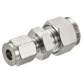 thumbnail image 3 of Uxcell 304 Stainless Steel 6mm x 10mm Tube OD Double Ferrule Straight Compression Tube Fitting, 3 of 5