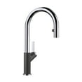 thumbnail image 1 of Urbena Pull-Down Dual-Spray Kitchen Faucet - Chrome/Anthracite, 1 of 5