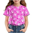 thumbnail image 2 of Frwgonr Little Girl Tops Soft Tie-Dye Tees Kids Tshirts Clothes Summer Tops T-Shirt Pink, Size 3-14 Years, 2 of 6
