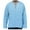 Sky Blue, variant on Qingpeng Men's Linen Shirt Solid Long Sleeve Beach V-Neck Drawstring Printing Summer Top Casual Loose Shirt