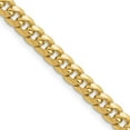 thumbnail image 4 of Diamond2Deal 14K Yellow Gold 5.25mm Semi-Solid Miami Cuban Chain Necklace for Men 20", 4 of 6