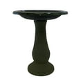 thumbnail image 2 of BIRDS and beyond 24" Hunter Green Fiber Clay Birdbath 19"D x 21"H Base, 2 of 11