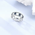 thumbnail image 5 of 925 Sterling Silver Heart Cross Crown Ring with Colorful Zircon - Wedding Engagement Jewelry Gift, 5 of 30