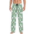 thumbnail image 3 of Christmas Squares Trees Mens Pajama Pants Cotton Elastic Waistband Lounge Sleep Pajama Bottoms Pj with Pocket, 3 of 7
